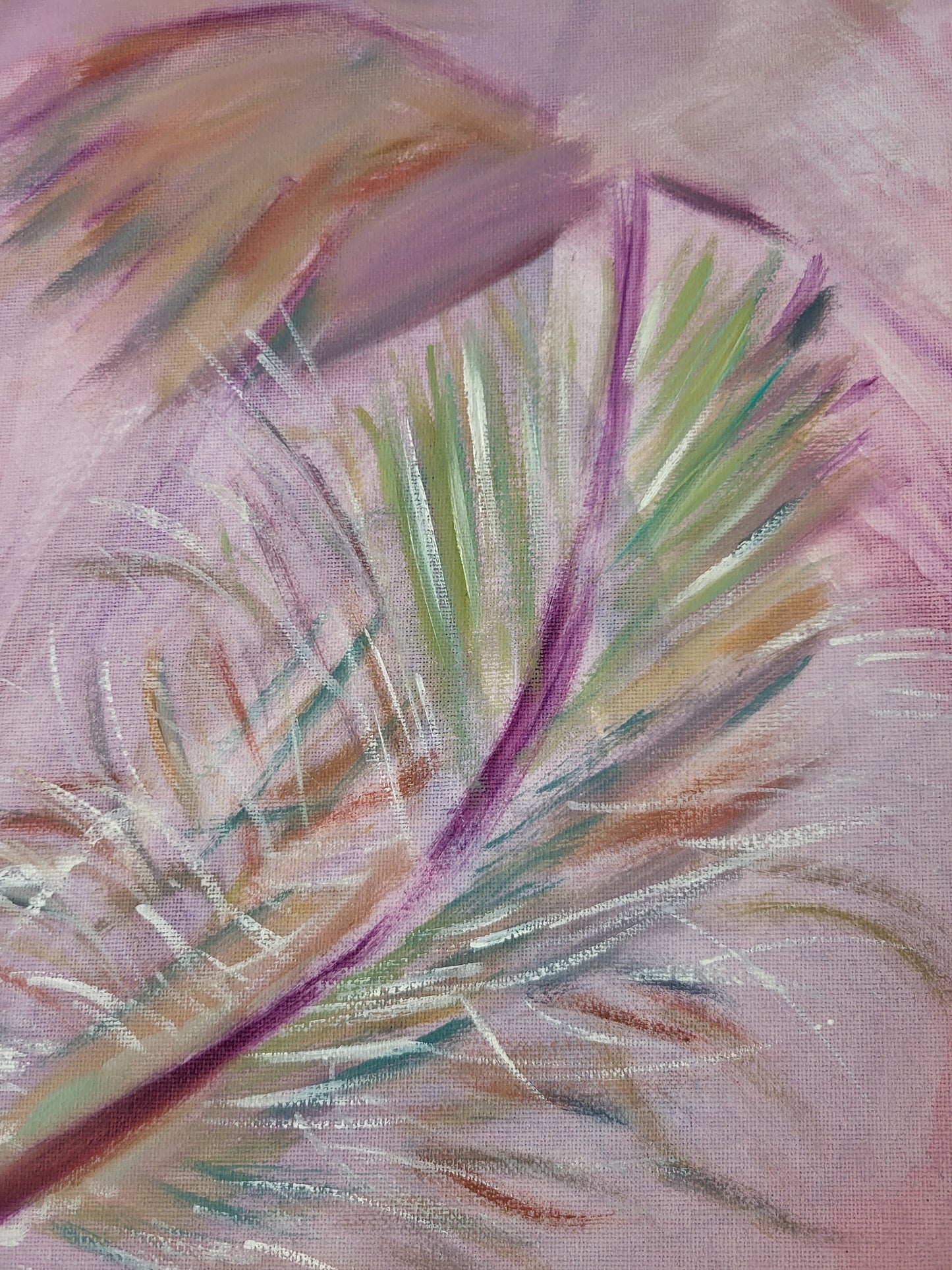 Original Alla Prima - Pink feather - Oil on 30cm x 40cm Canvas