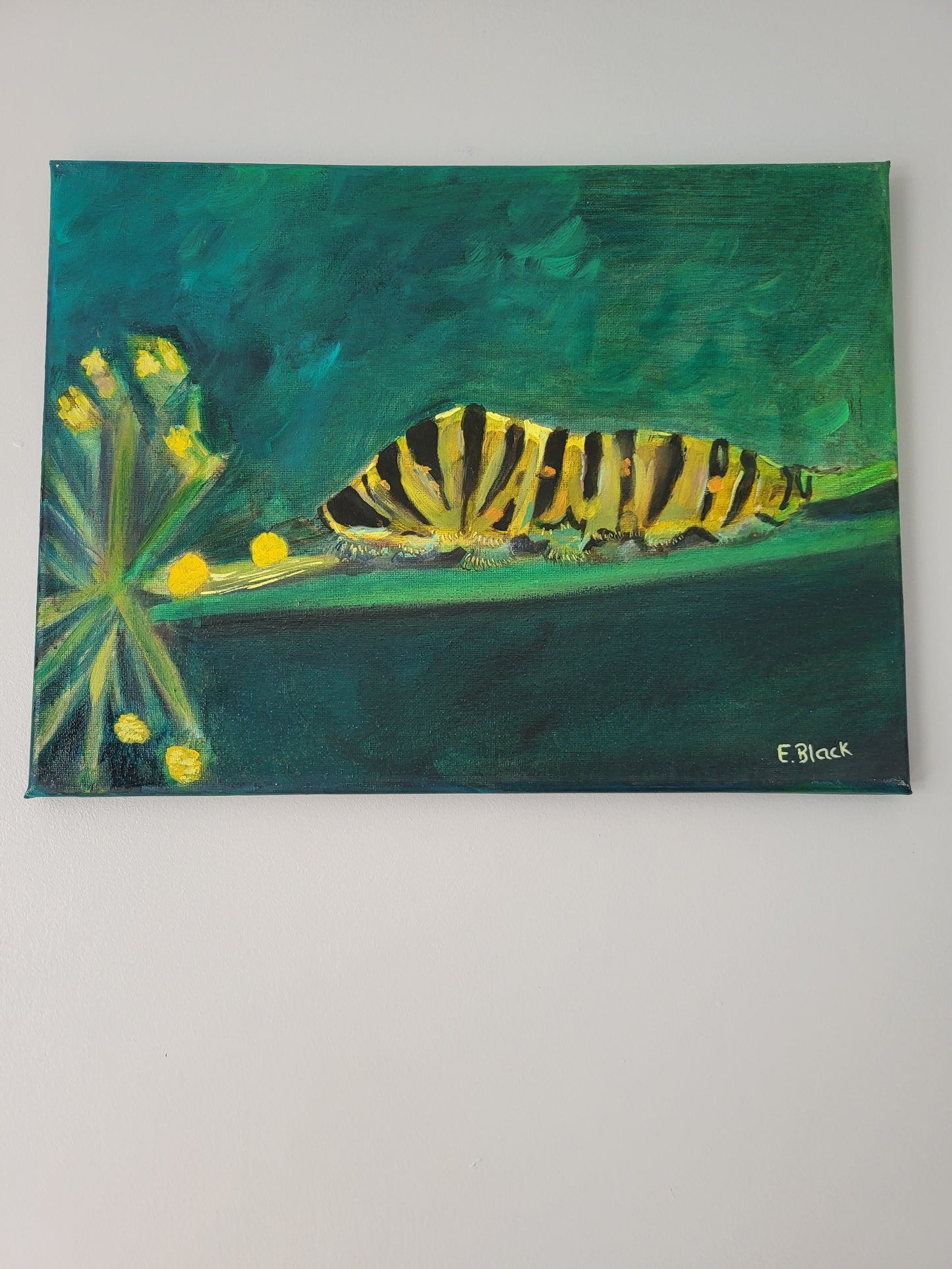 Original Oil Painting - Caterpillar on a 30cm x 40cm Canvas
