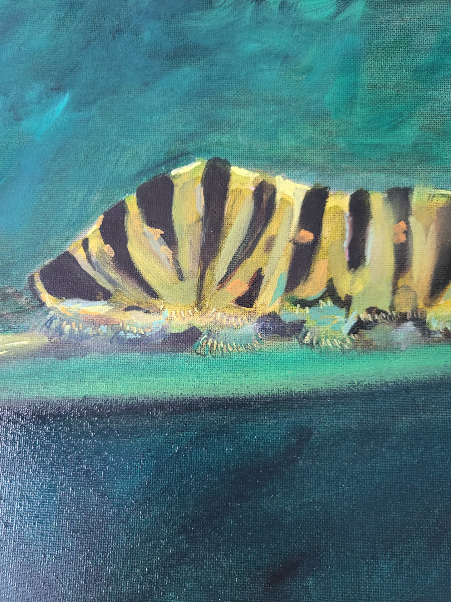 Original Oil Painting - Caterpillar on a 30cm x 40cm Canvas