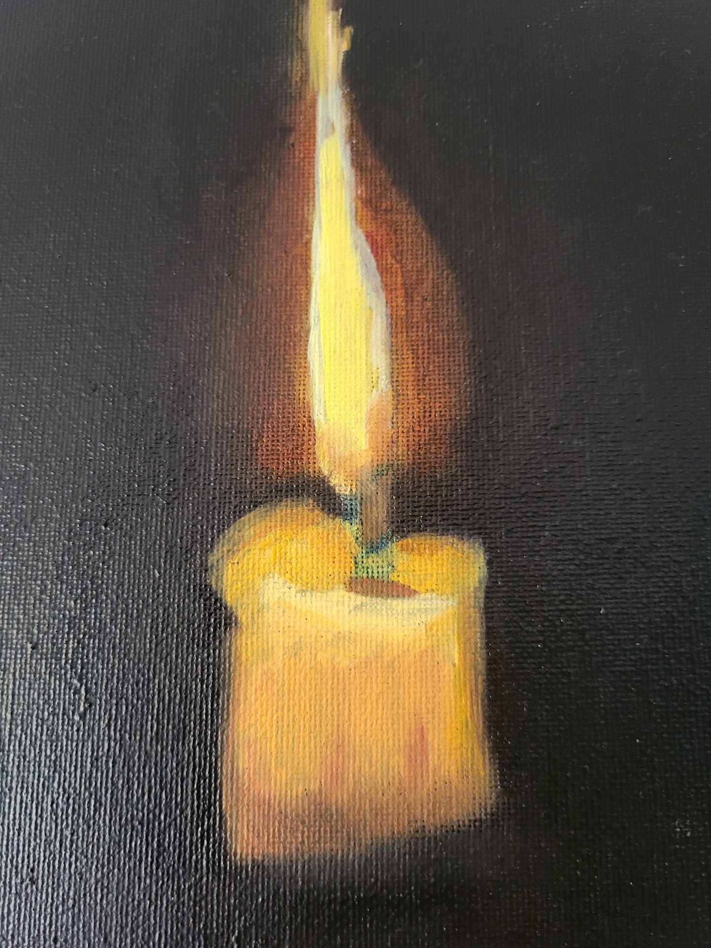 Candle Still Life - Original Oil on a 20cm x 20cm Canvas