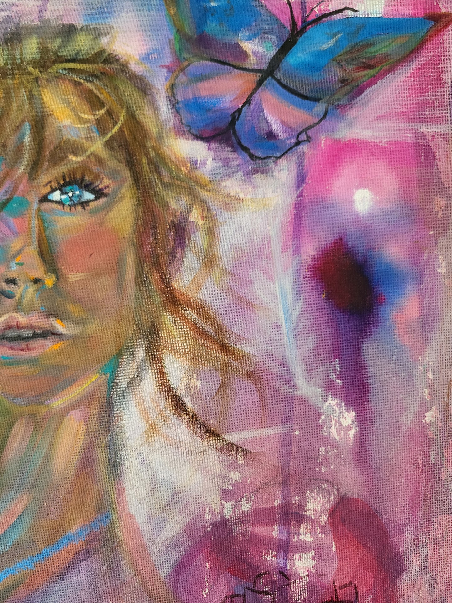 The World Between Us - Original Mixed Media on 50cm x 60cm Canvas