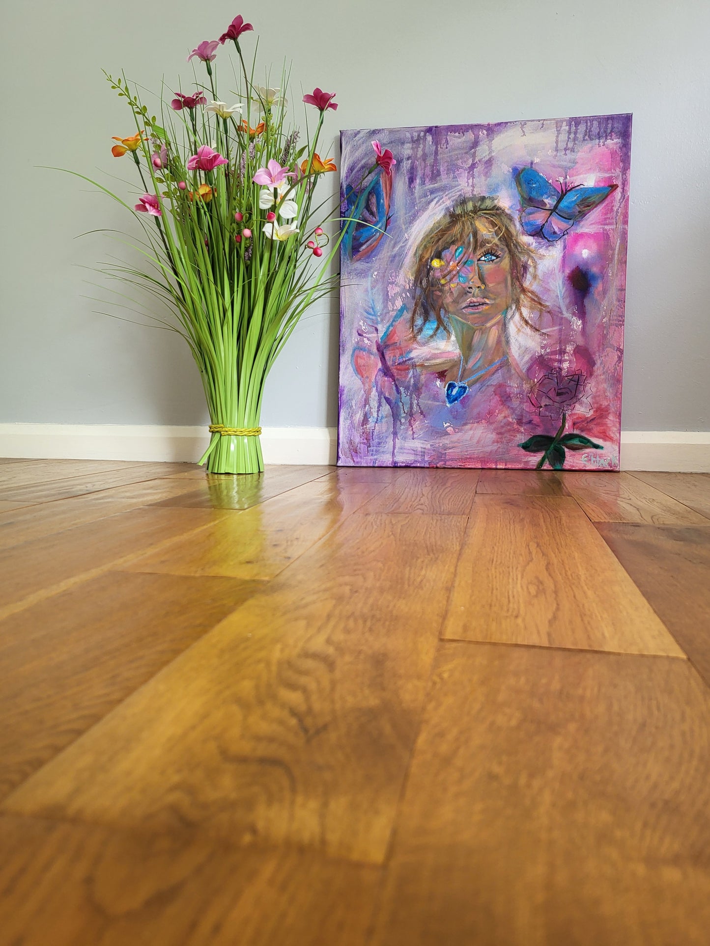 The World Between Us - Original Mixed Media on 50cm x 60cm Canvas
