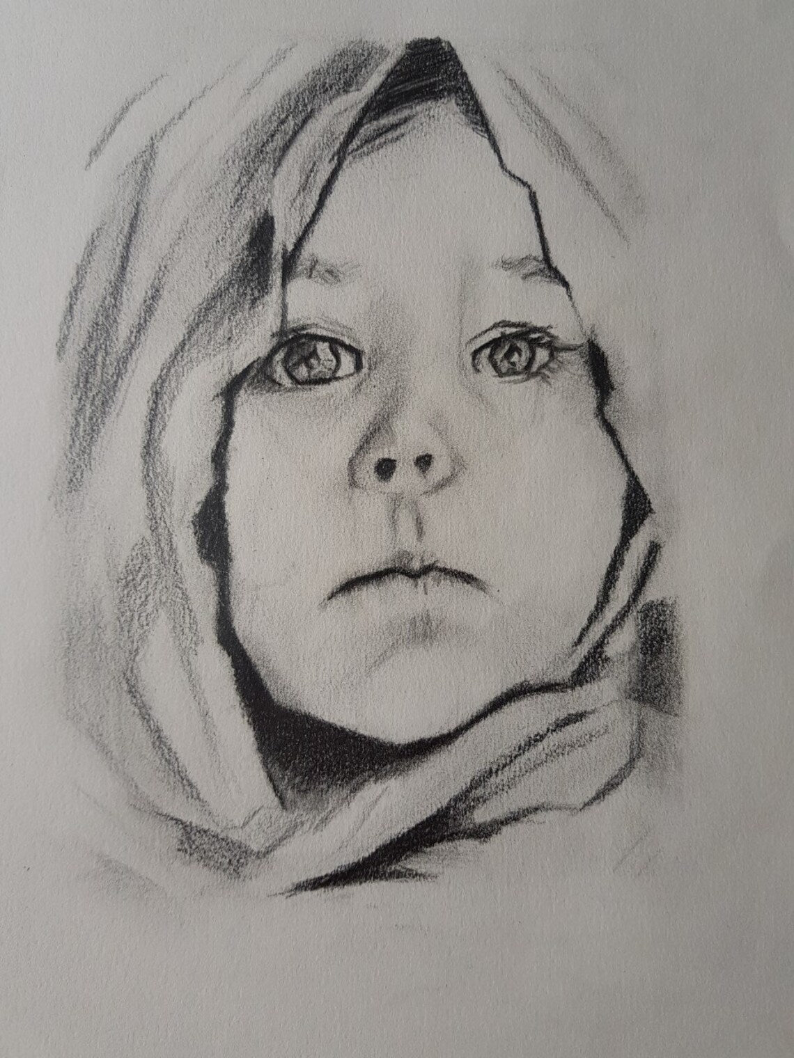Original Portrait Pencil Drawing on 49.7cm x 42cm Cartridge Paper