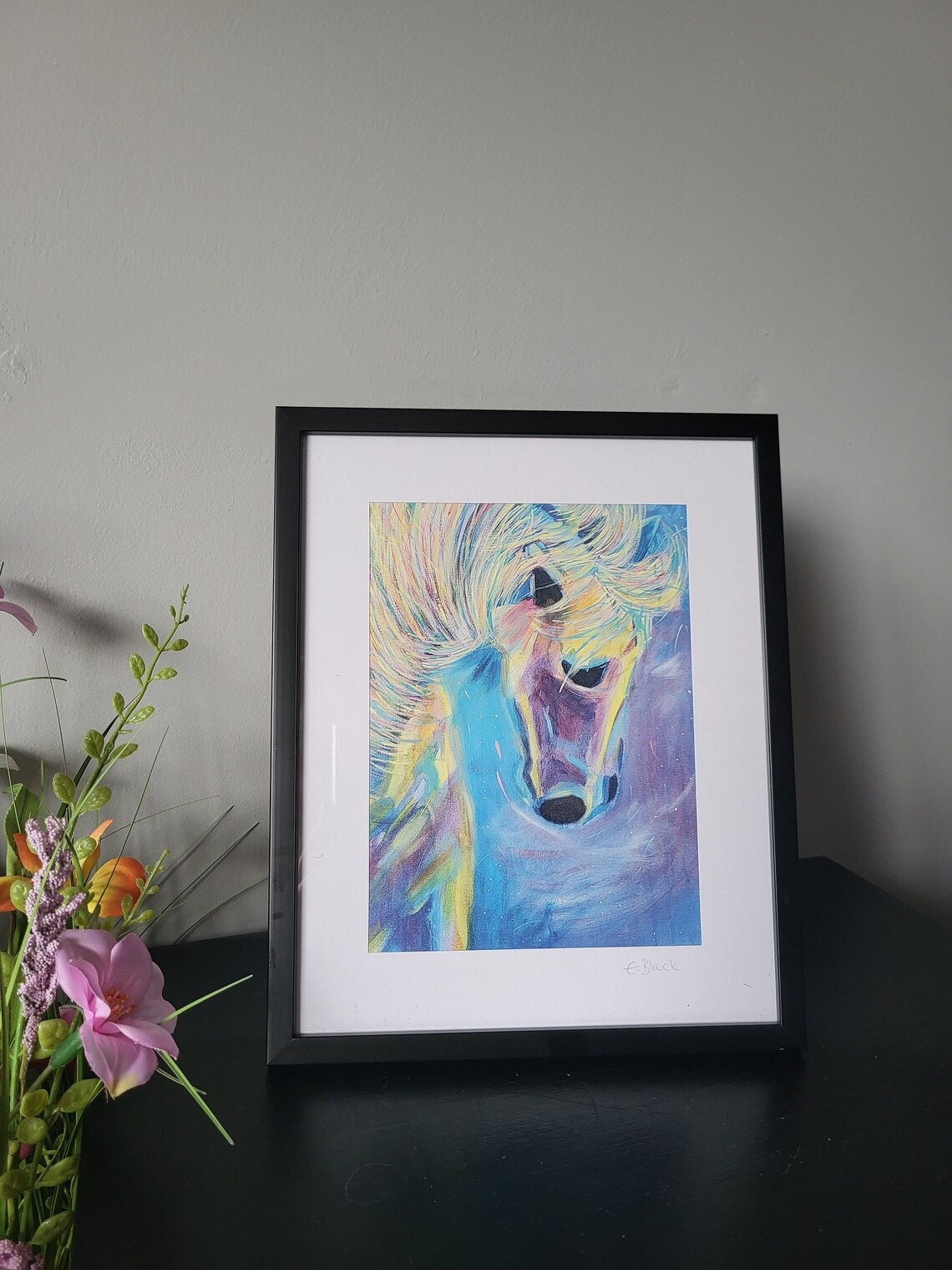 Midnight - Horse A5 Giclee Print