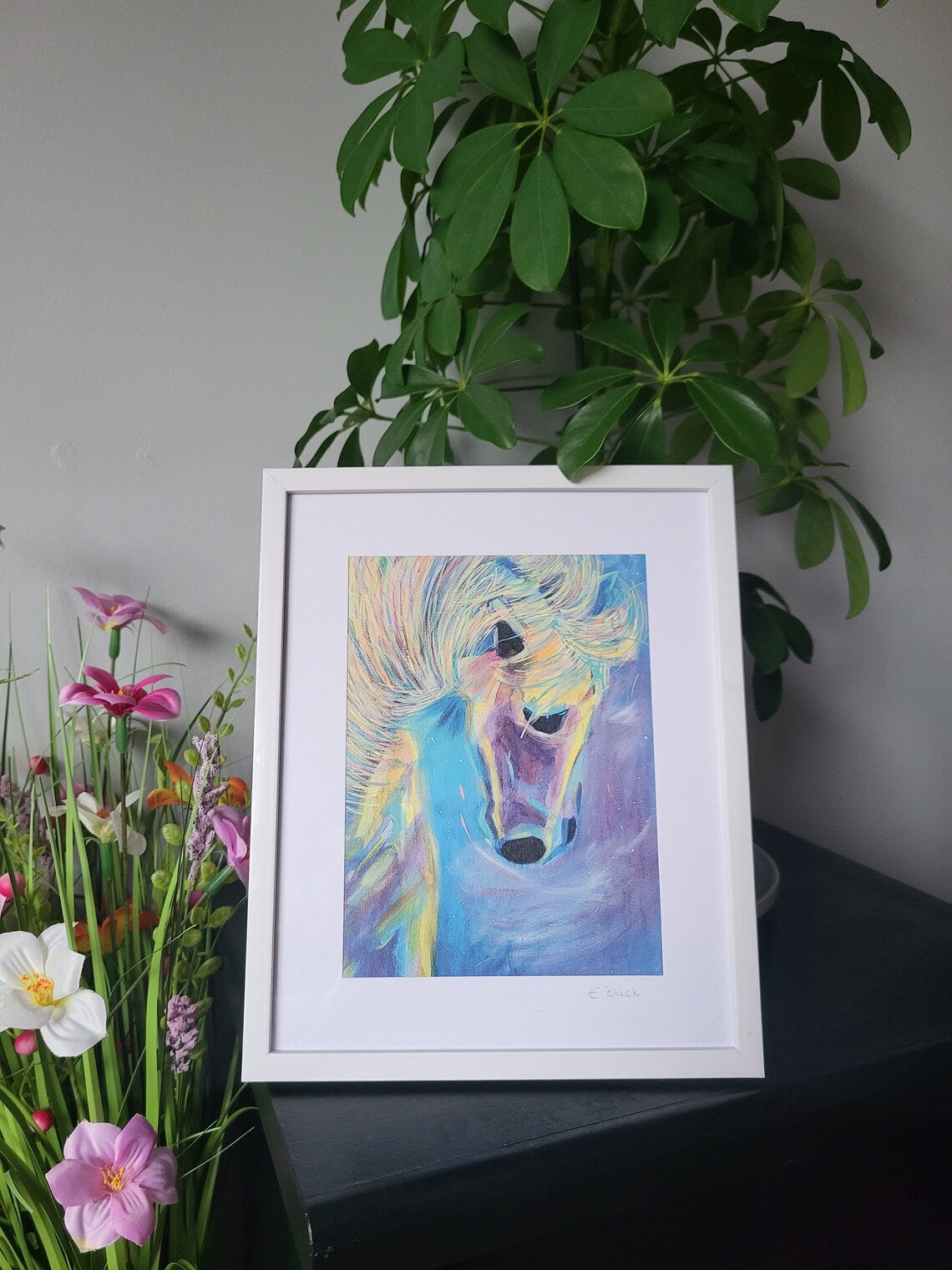 Midnight - Horse A5 Giclee Print