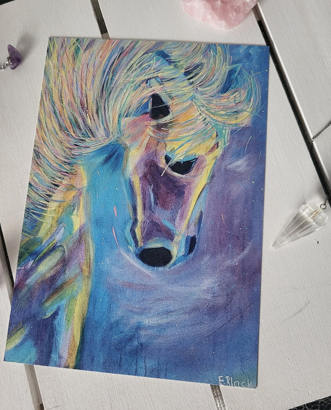 Midnight - Horse A5 Giclee Print