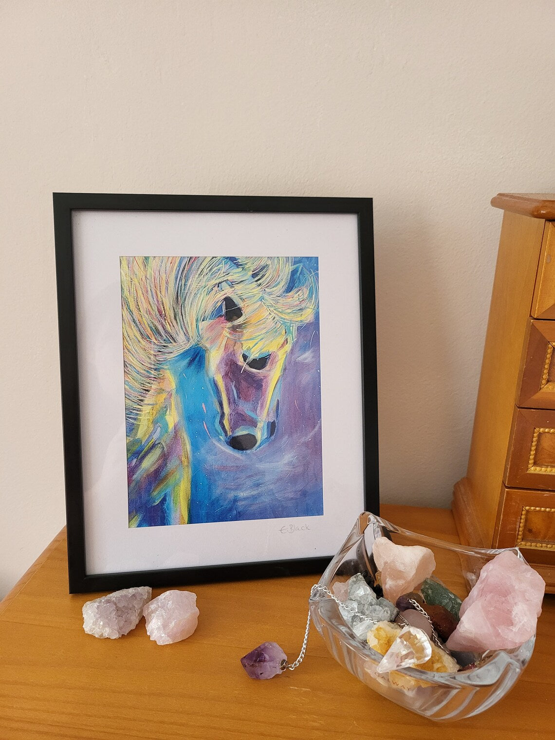 Midnight - Horse A5 Giclee Print