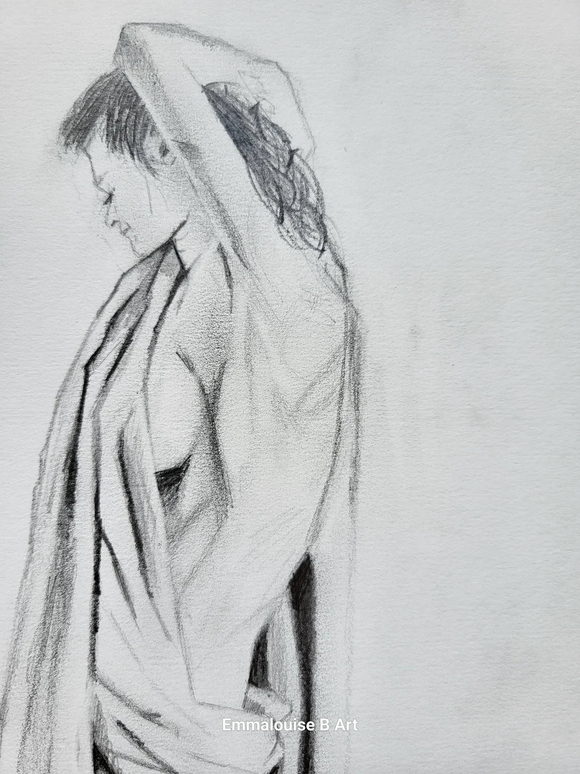 Nonchalant - Original Pencil Drawing on 59.4cm x 42cm Cartridge Paper