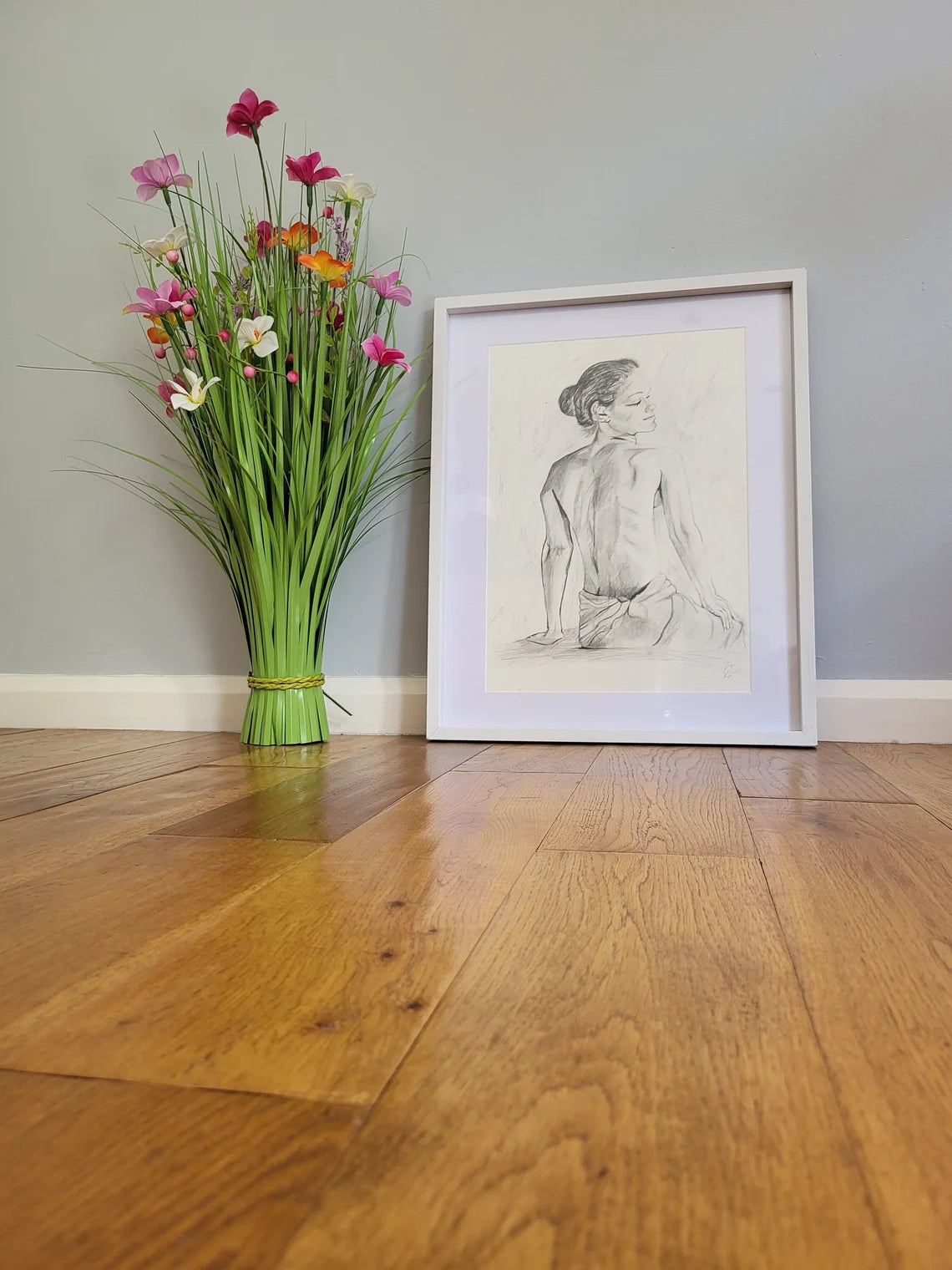 Original Figurative Pencil Drawing on 49.7cm x 42cm Cartridge Paper