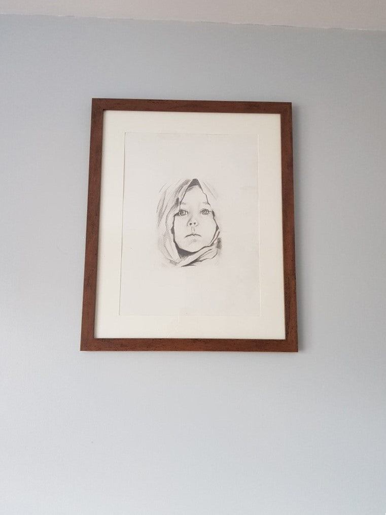 Original Portrait Pencil Drawing on 49.7cm x 42cm Cartridge Paper