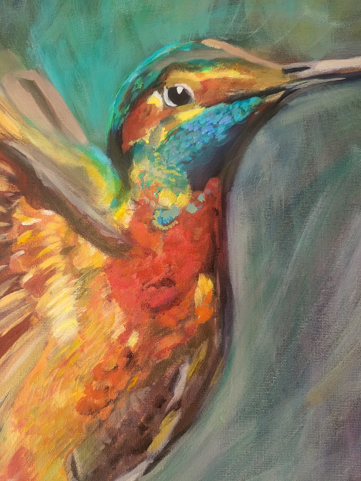 Bird - Original Mixed Media Painting on a 50cm x 60cm Canvas
