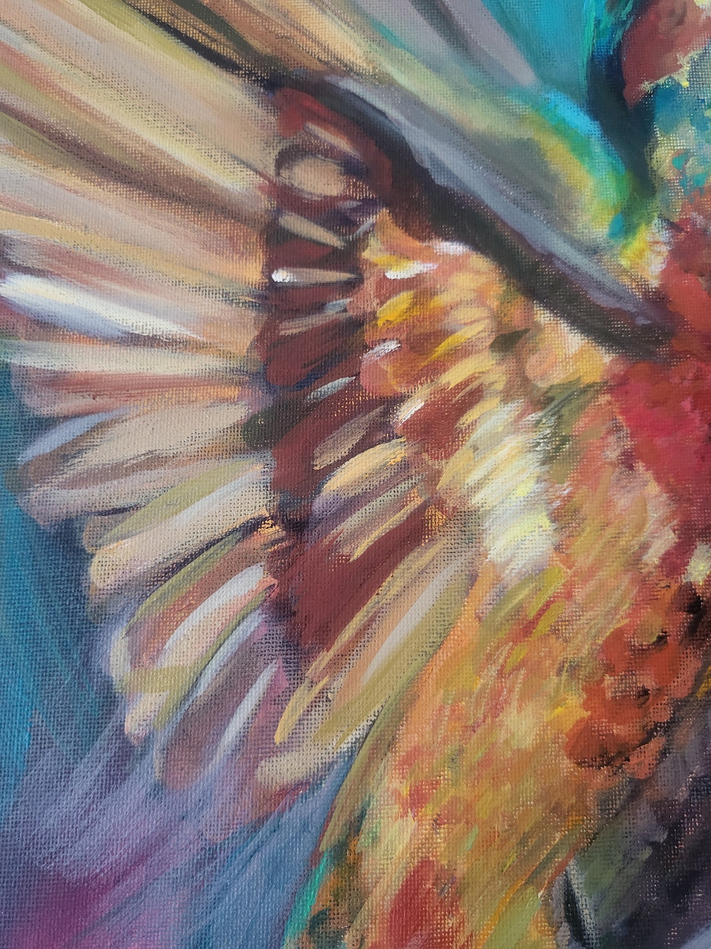 Bird - Original Mixed Media Painting on a 50cm x 60cm Canvas