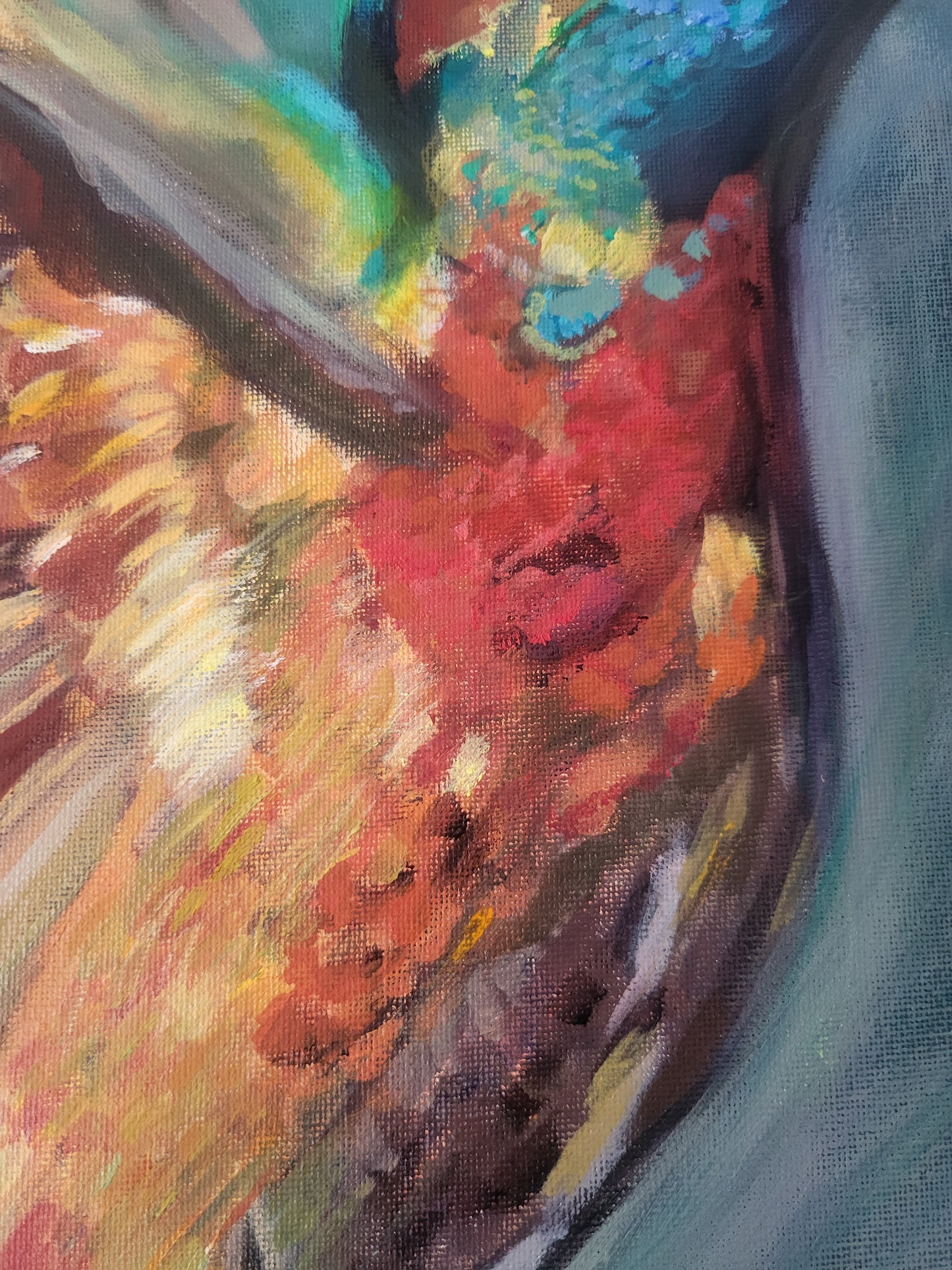 Bird - Original Mixed Media Painting on a 50cm x 60cm Canvas