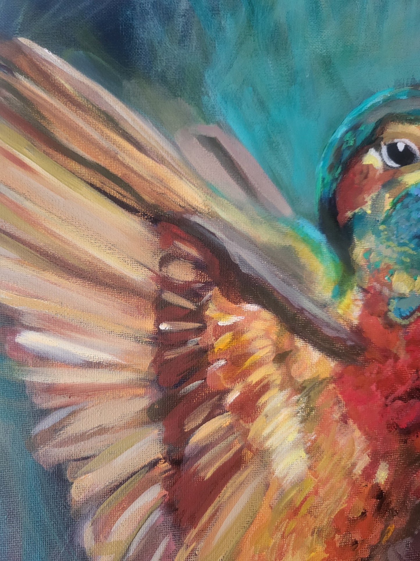 Bird - Original Mixed Media Painting on a 50cm x 60cm Canvas
