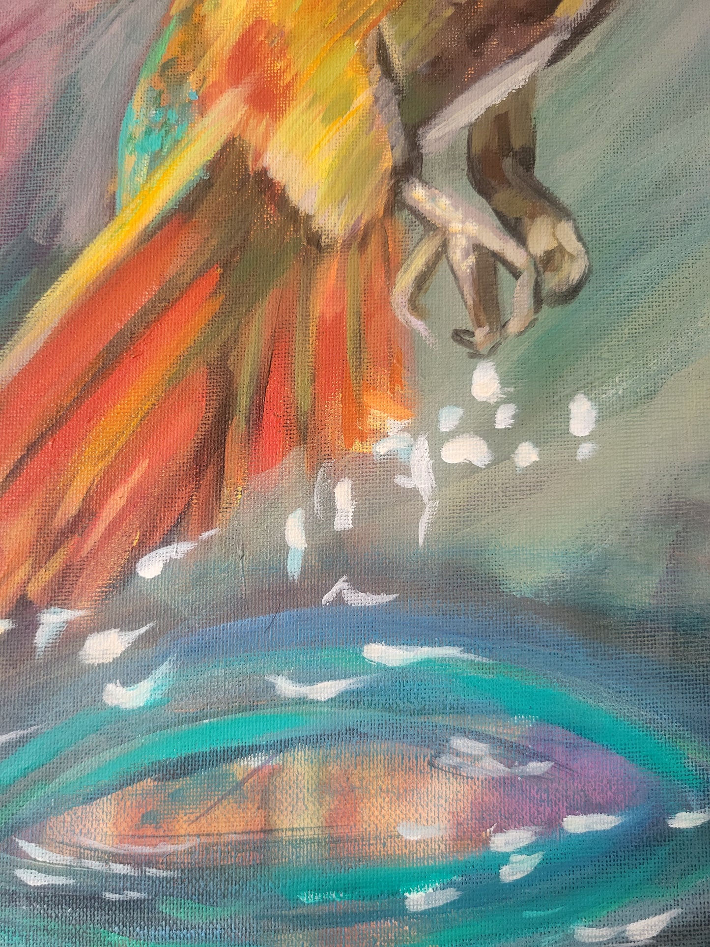 Bird - Original Mixed Media Painting on a 50cm x 60cm Canvas