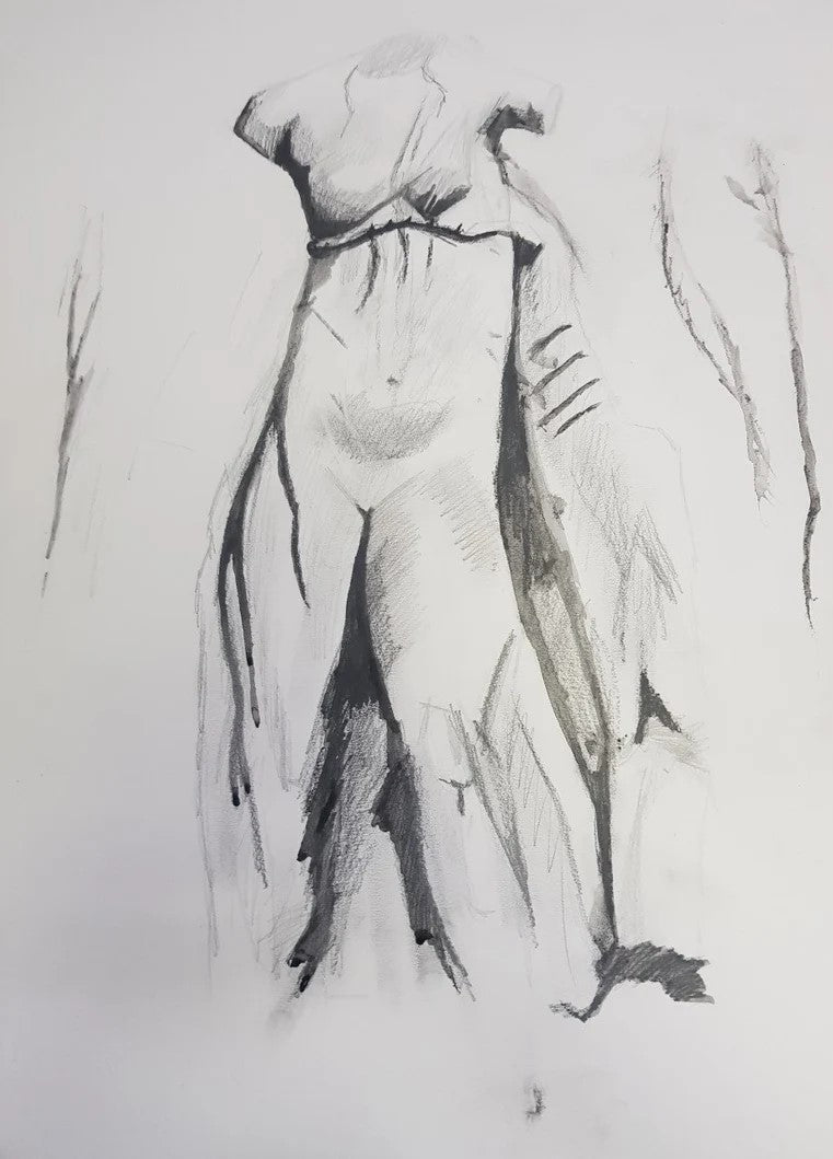 Original Mixed Media Drawing on 59.4cm x 42cm Cartridge Paper